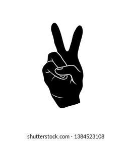 Fingers Hand Signals Mean Peace Vector Stock Vector (Royalty Free ...