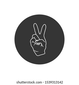 Fingers Hand Signals Mean Peace Illustration Stock Illustration ...