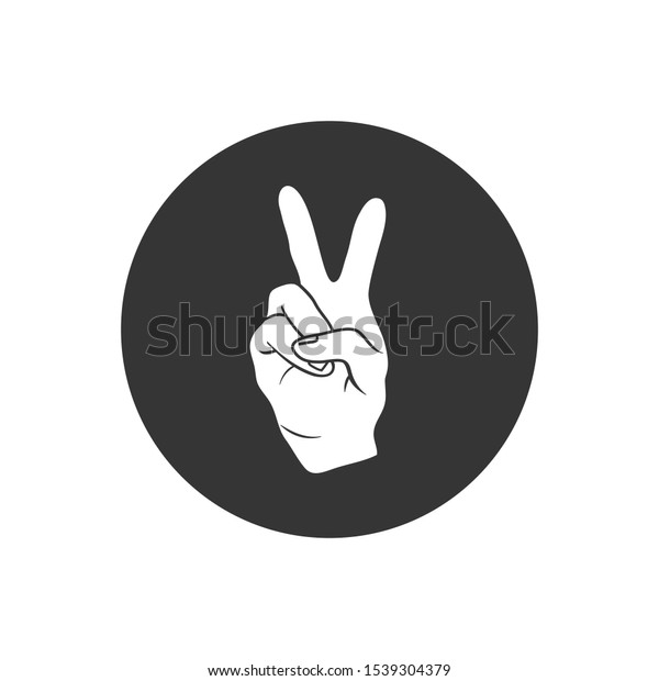 Fingers Hand Signals Mean Peace Illustration Stock Illustration ...