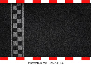 Finish Line Racing Background.3D Rendering.