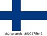 Finland flag, official colors and proportion correctly. National Finland flag. Vector illustration. Illustration of Finland flag. Finnish flag
