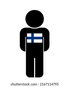 Finnish Man, Illustration Flat Style