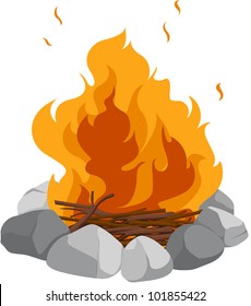 2,947 Cartoon log fire Images, Stock Photos & Vectors | Shutterstock