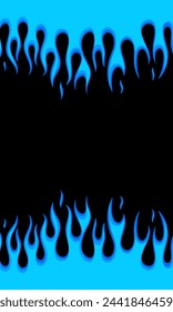 Fire abstract background with flames and copyspace on blast background