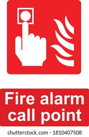 Fire Alarm Call Point Symbol Sign Stock Vector (Royalty Free ...