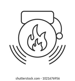 Fire alarm linear icon  Alert  Thin line illustration  Contour symbol  