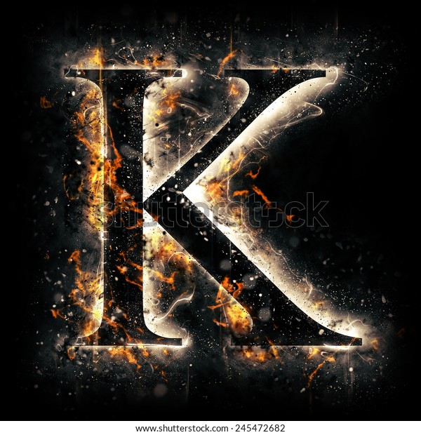 Fire Alphabet Letter K Stock Illustration 245472682 | Shutterstock