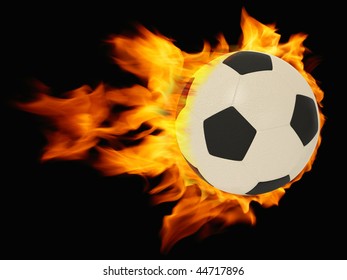 fire ball on black background