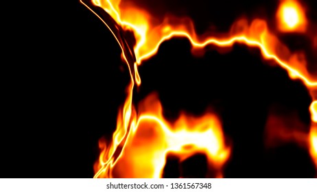 Fire Black Background Image