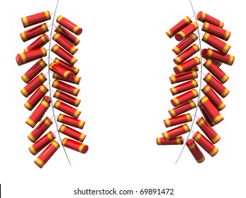 Fire Cracker For Chinese New Year Isolated 3d Illustration