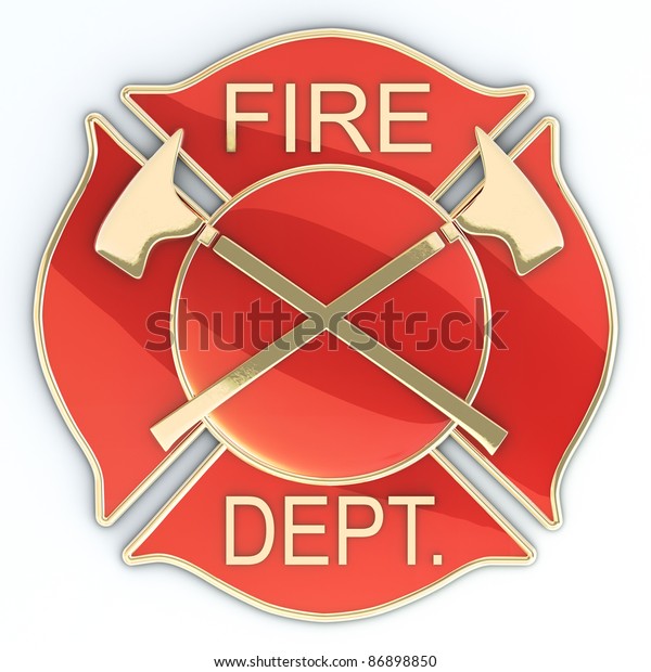 Fire Department Maltese Cross Badge Symbol Stock Illustration 86898850