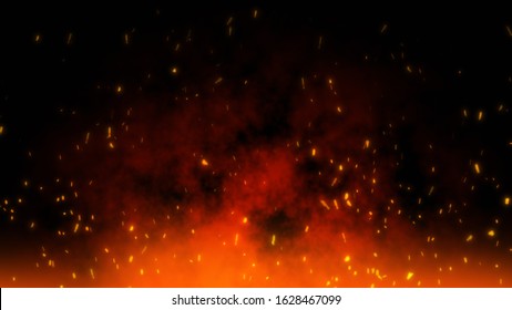 Fire Ember Particles Over Black Black Stock Illustration 1628467099