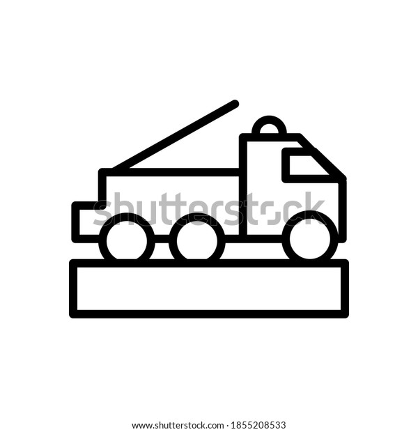 Fire engine, transport icon. Simple line,\
outline illustration elements of firefighters icons for ui and ux,\
website or mobile\
application