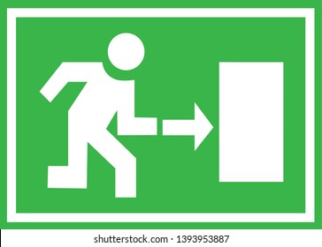 Fire Exit Sign Symbol Stock Illustration 1393953887 | Shutterstock