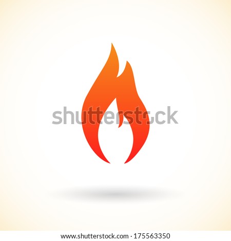 Fire flames icon. Raster version.