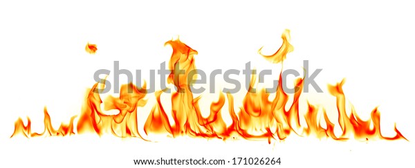 Fire Flames Isolated On White Background Stock Illustration 171026264