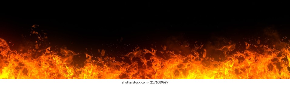 Fire flames on black background	
 - Powered by Shutterstock