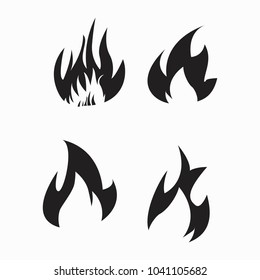 Fire Flames Set Icons Stock Vector (Royalty Free) 710224687