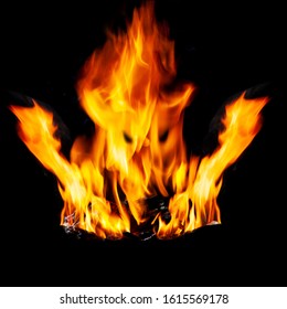 Fire Flames Smoke On Black Background Stock Illustration 1615569178 |  Shutterstock