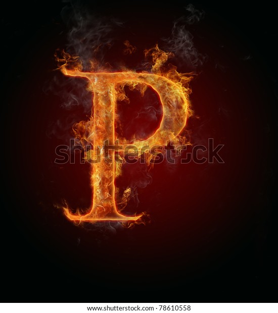 Fire Flaming Letter P Stock Illustration 78610558 | Shutterstock