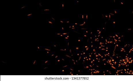 Fire Flying Sparks Abstract Light Background Stock Illustration ...