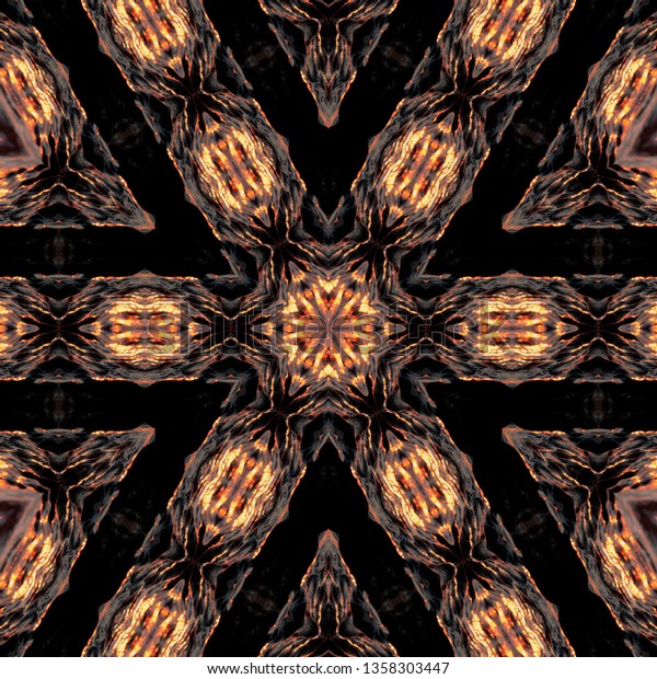 Fire Lava Burning Mandala Design Stock Illustration 1358303447 ...