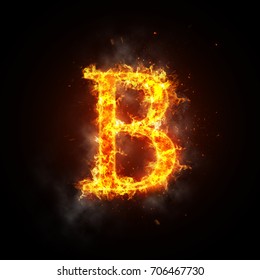 Fire Letter B Burning Flame: ภาพประกอบสต็อก 706467730 | Shutterstock