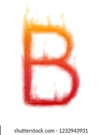 Fire Letter B Burning Flaming Letter Stock Illustration 1232943931