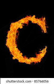 Fire Letter C Stock Illustration 85766056 | Shutterstock