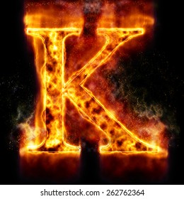 Fire Letter K Stock Illustration 262762364 | Shutterstock