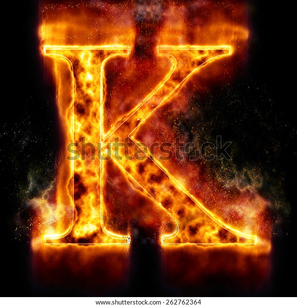 Fire Letter K Stock Illustration 262762364 | Shutterstock