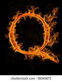 Fire Letter Q Stock Illustration 58345873 | Shutterstock