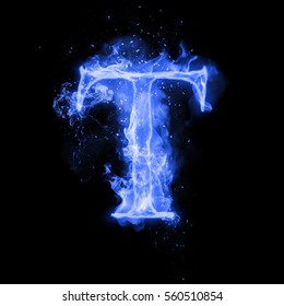 Glowing Blue Letter T High Res Stock Images Shutterstock