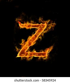 Fire Letter Z Stock Illustration 58345960 | Shutterstock