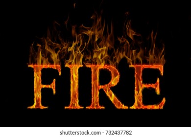 Abstract Fire Alphabet Font Flame Effect Stock Vector (Royalty Free ...