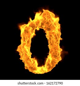 Fire Letter D On Black Background Stock Illustration 454849813