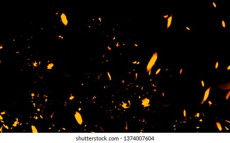 Fire Particles Effect Dust Debris Isolated Stock Illustration 