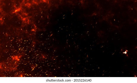 Fire spark particles abstract background. Perfect red fire particles embers sparks on isolated black background . Texture overlays.