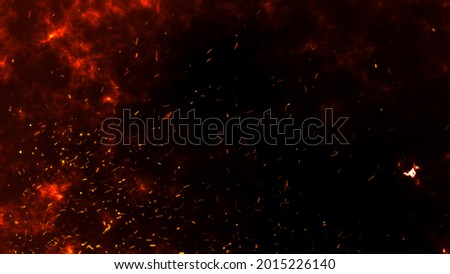 Fire spark particles abstract background. Perfect red fire particles embers sparks on isolated black background . Texture overlays.