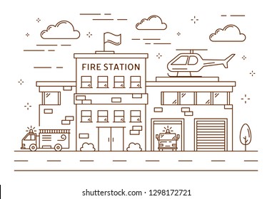 Fire Station Clipart Bilder Stockfotos Und Vektorgrafiken