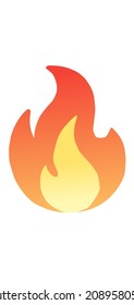 Fire Symbol Imoji Yellow And Orange