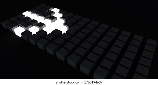 Fire technology design concept on Wall Background. 3D illustration, 3D rendering
