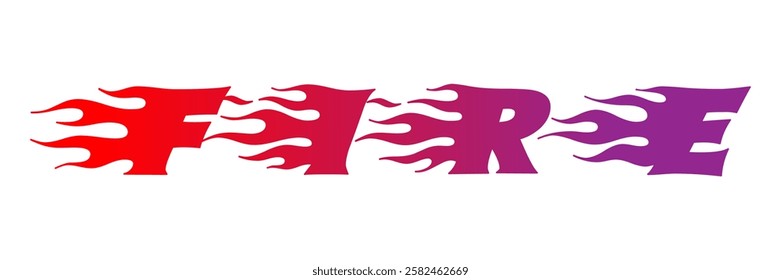 Fire Text on a white background vector illustration. - Powered by Shutterstock - Get 15% off with code: PIKWIZARD15