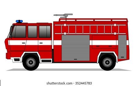 Fire Truck Stock Illustration 352445783 | Shutterstock