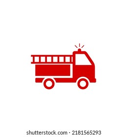 Fire Truck Icon Isolated On White Background