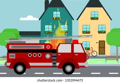 fire truck illustration