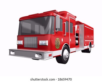 3d Fire Truck On Black Background Stock Illustration 18659467 ...