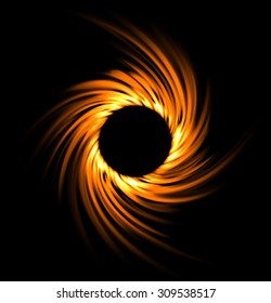 fire whirl. solar eclipse. fire circle