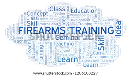 Firearms Training word cloud.