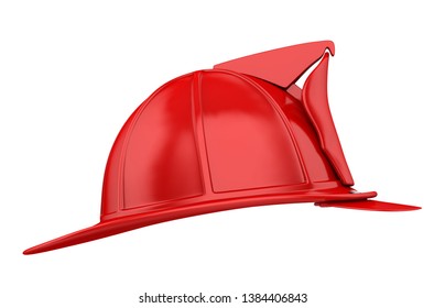 Firefighter Helmet Isolated. 3D Rendering